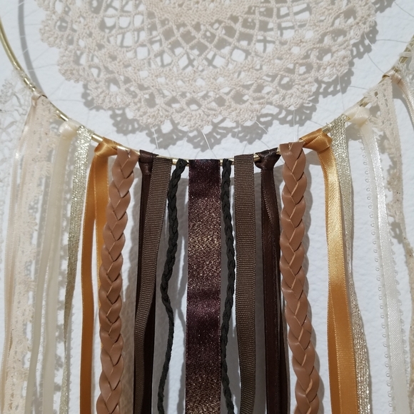 🌸 Medium One-of-a-kind Unique Handmade Boho Dream Catcher Wall Home Decor - Picture 3 of 5